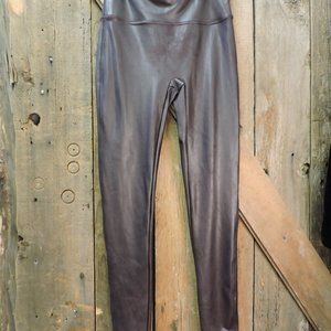 SPANX Faux Leather Leggings Large